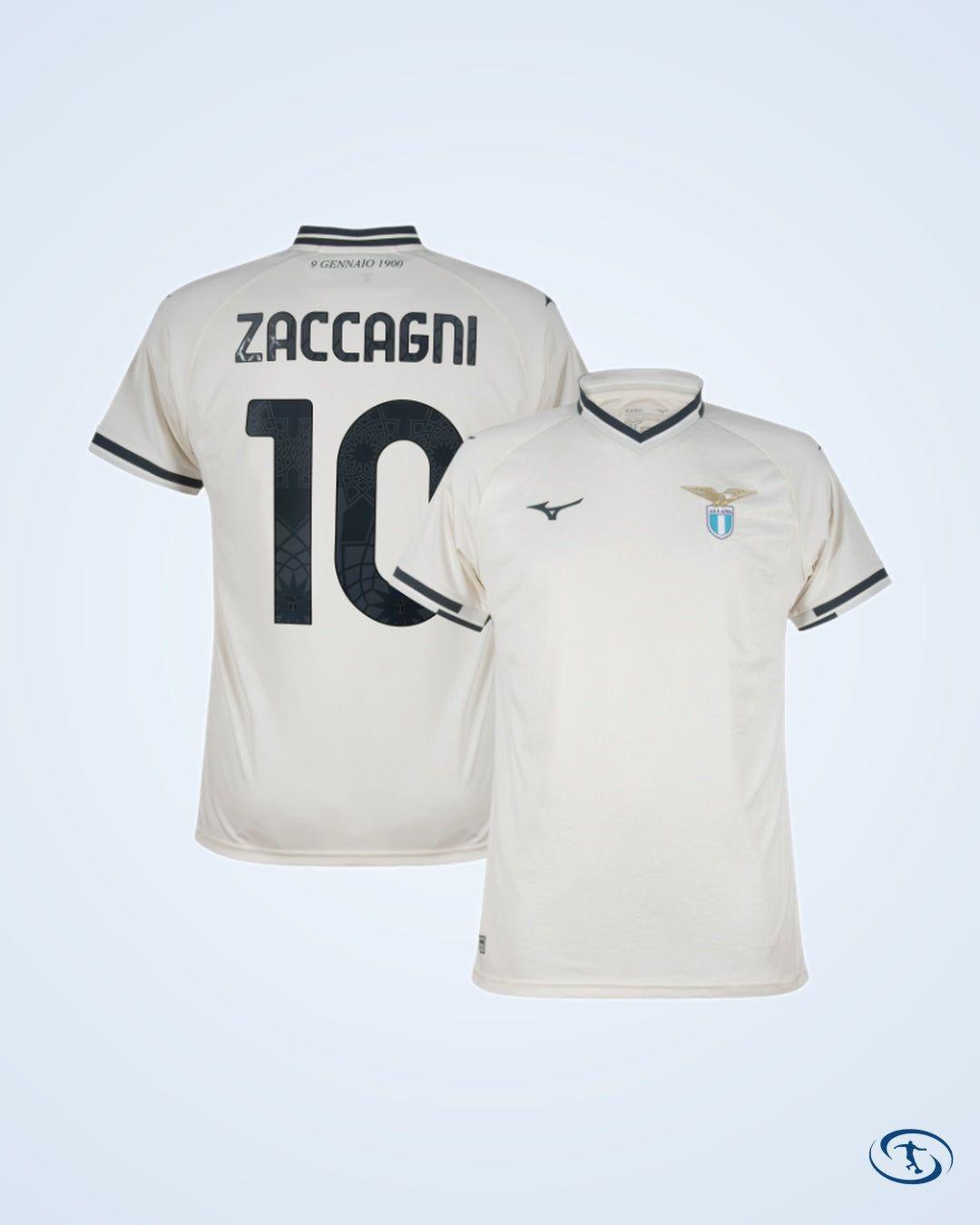 Mizuno Lazio Away Zaccagni 10 Shirt 2025-2026 (Official Printing) - Men's