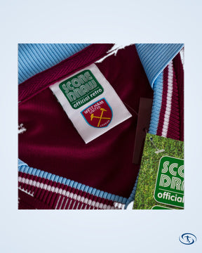 Score Draw West Ham Utd Home Retro Shirt 1999-2001 (Retro Flex Printing) - Men's