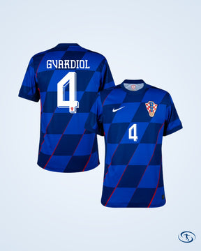 Croatia Away Player Number Shirt 2024-2025 (Official Printing) - Men's
