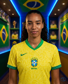 Brazileira I Jersey Home 24/25 - Nike Women's - Yellow - Badge Close-Up | Sant Sport