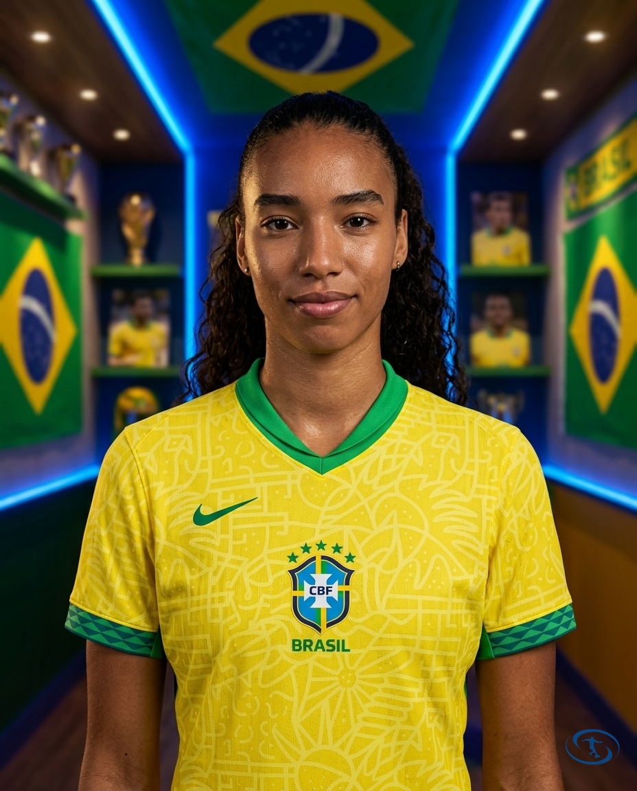 Brazileira I Jersey Home 24/25 - Nike Women's - Yellow - Badge Close-Up | Sant Sport
