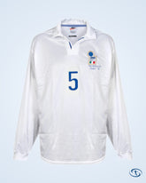 Italy World Cup FIFA 98 Away L/S No.5 Players Shirt - NEW - Size L - Men's