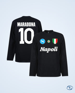 Napoli Maradona 10 Team L/S T-shirt - Black - Men's