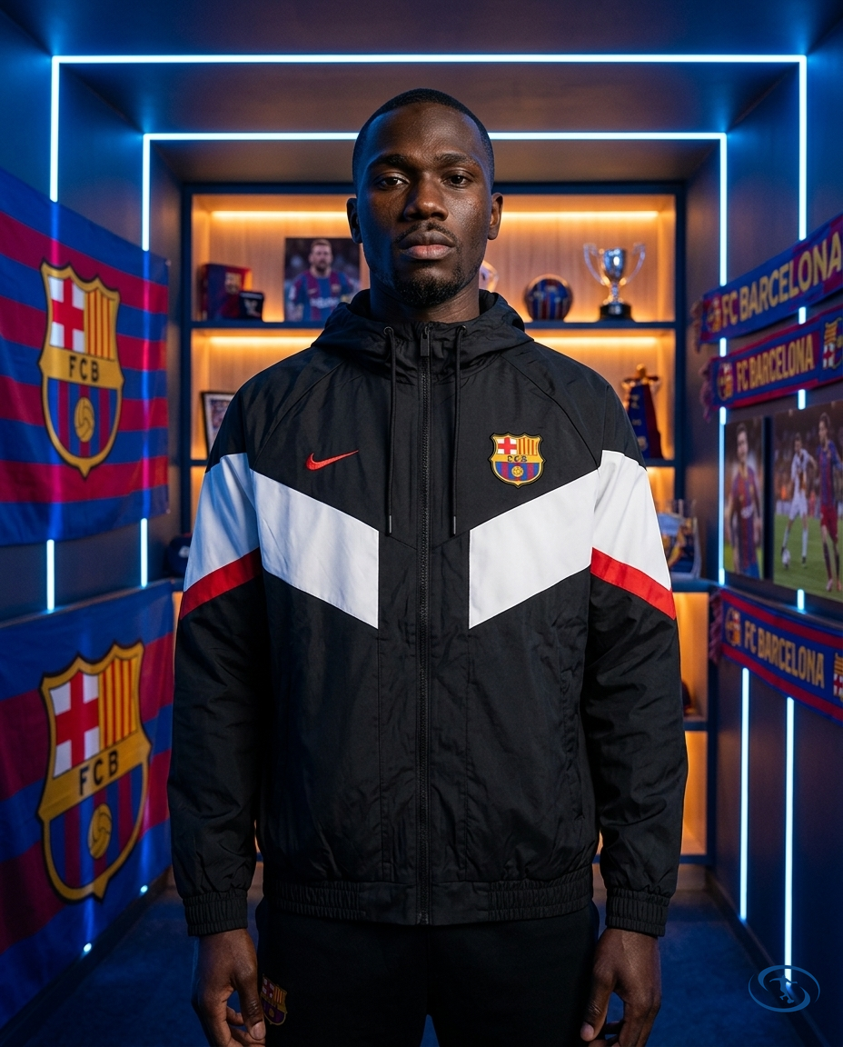Corta Vento Barcelona Nike Masculino - Preto - Front View | Sant Sport