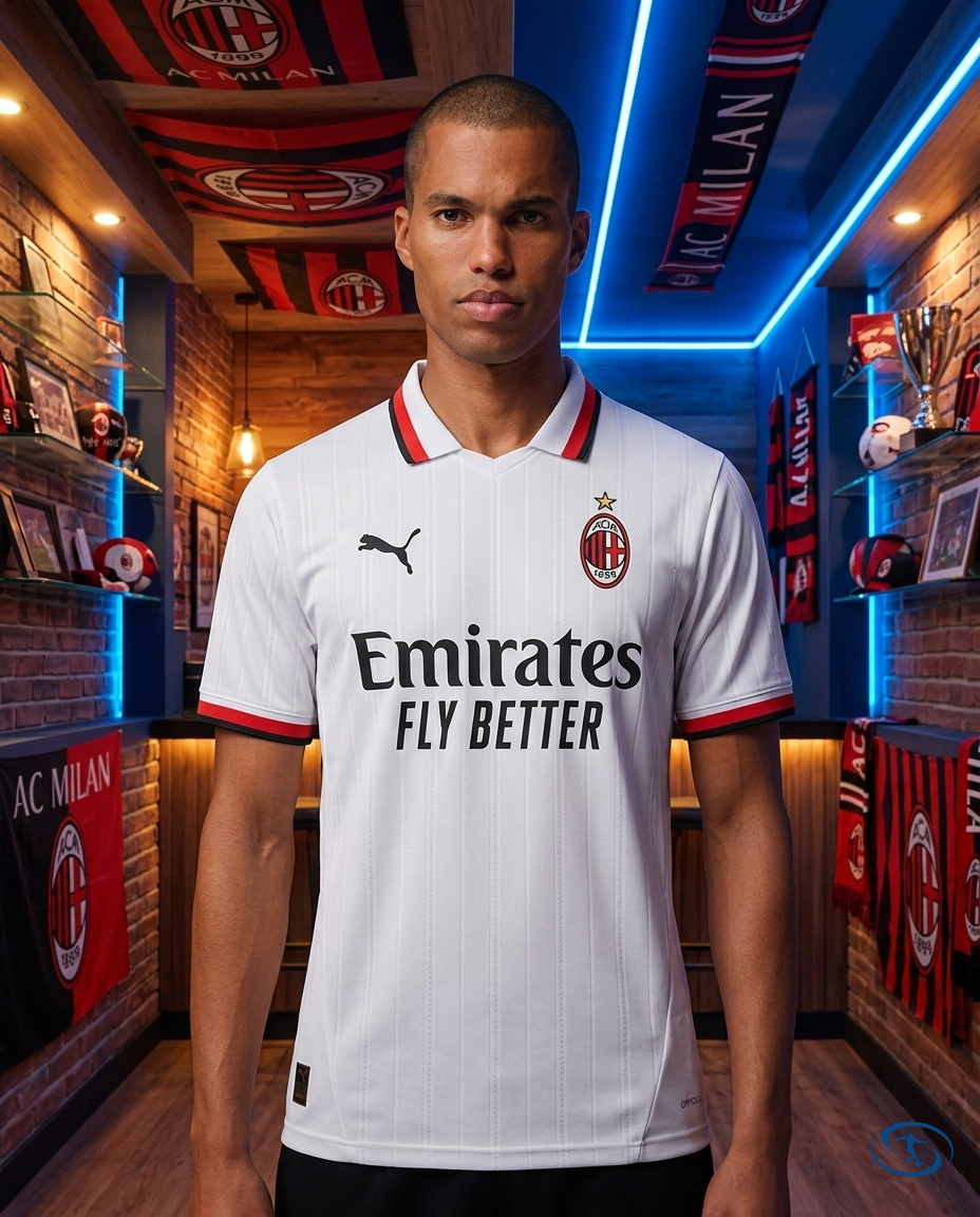 Camisa AC Milan Away 24/25 Versão Jogador Puma Masculino - Branco - Front View | Sant Sport