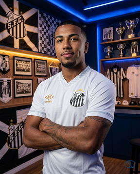 Santos Jersey Home 2025/26 Neymar Jr #10 - Umbro Men's - White