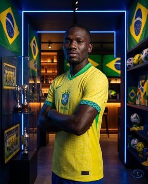 Camisa Brasil Versão Jogador Home 24/25 - Torcedor Nike Masculino - Amarelo - Side View | Sant Sport