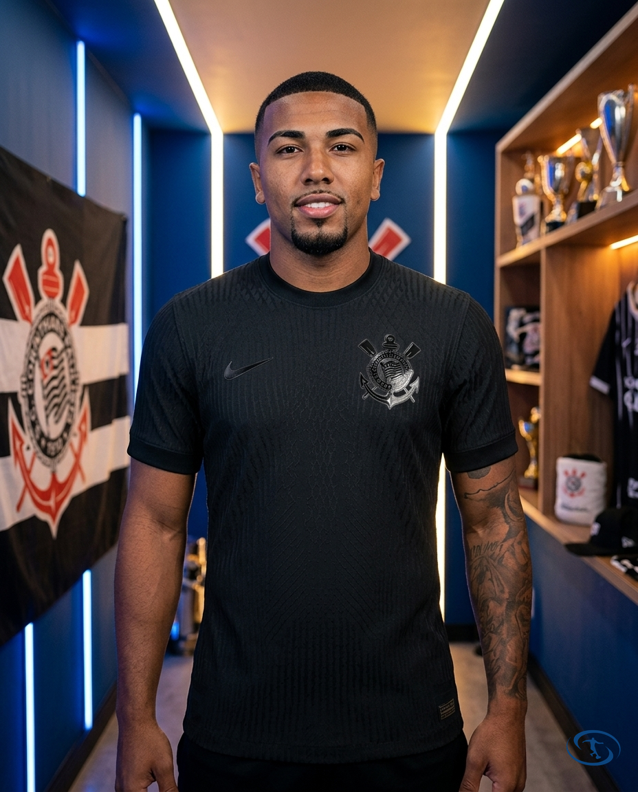 Corinthians Jersey Away 2024/25 Player Version Nike Men's - Black - Front View | Sant Sport