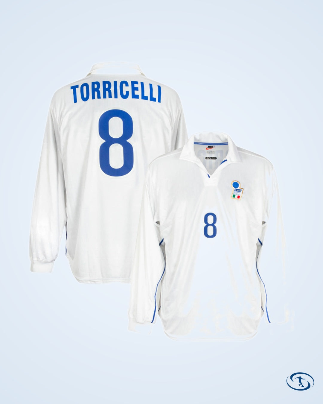 Italy 1998-1999 Away Long-Sleeve Torricelli No.8 Shirt - NEW - Kitroom Stock - Size Large - Men's
