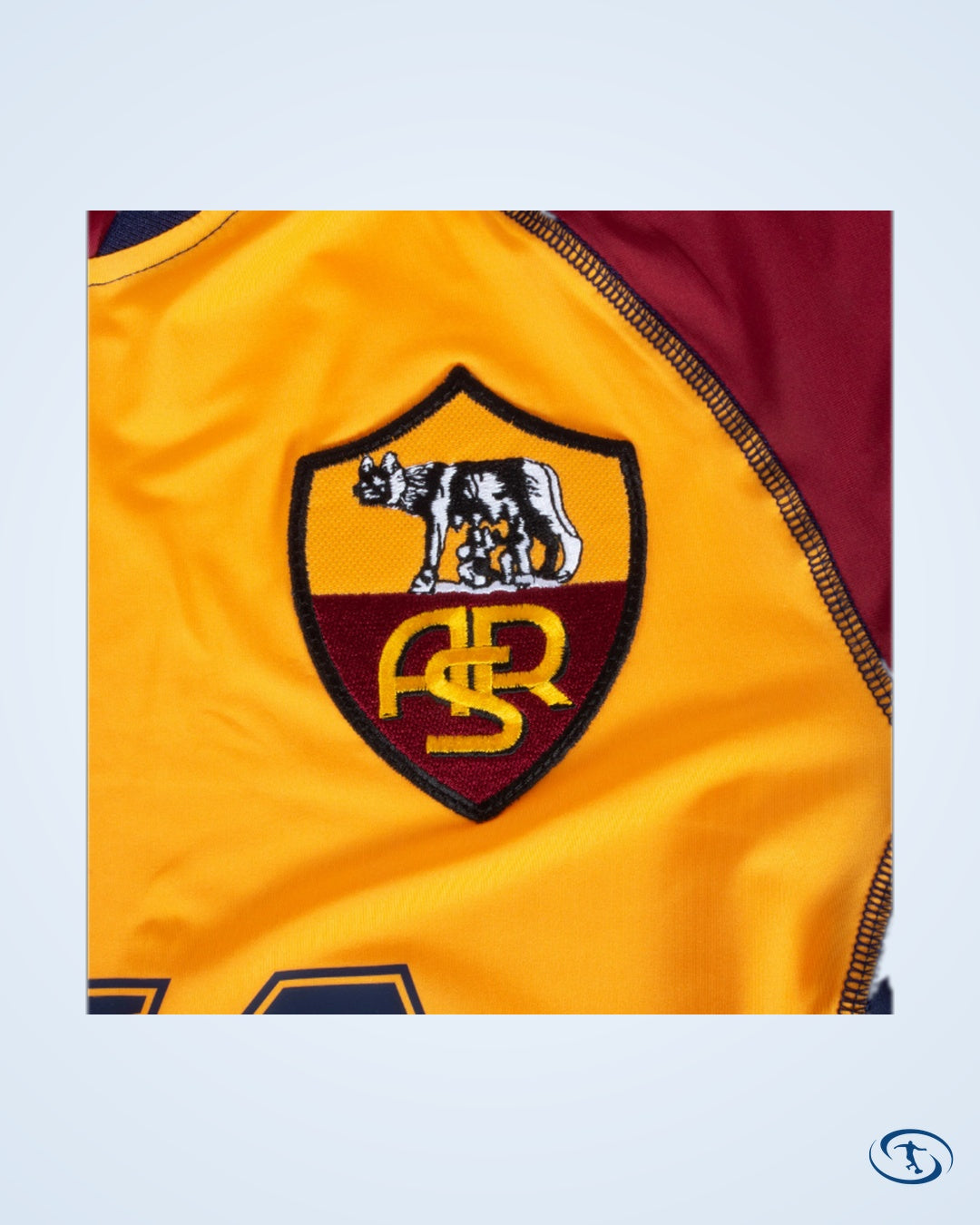 AS Roma Home Player Number Retro Shirt 2001-2002 (Fan Style Printing) - Men's
