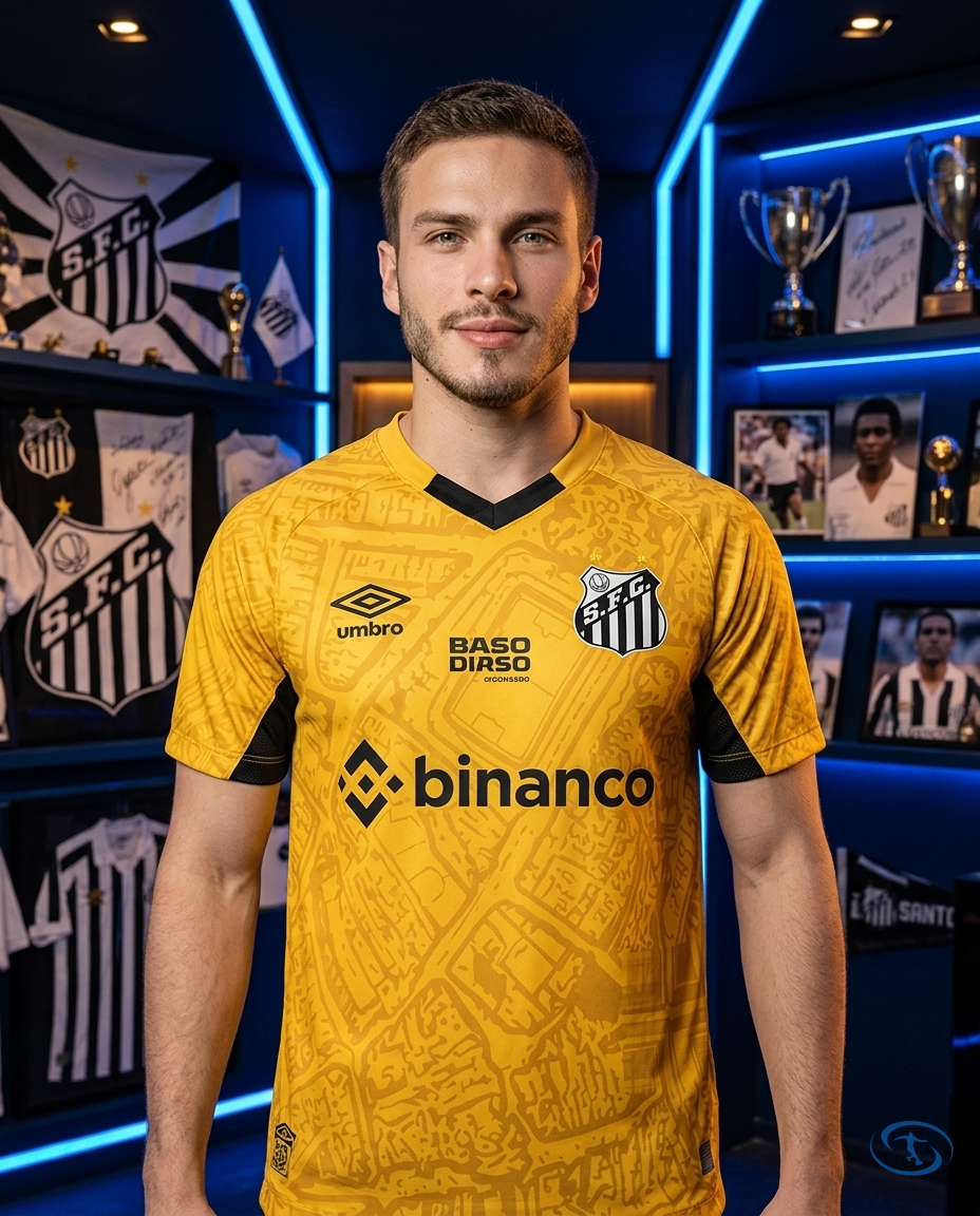 Camisa Peixão Third 2024/25 Neymar #10 Torcedor Umbro Masculina - Amarelo - Front View | Sant Sport