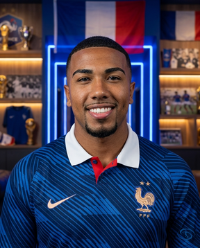 Camisa França Home 2026/27 Jogador Nike Masculino - Azul - Badge Close-Up | Sant Sport