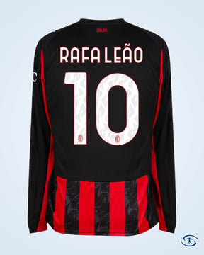 AC Milan Home L/S Player Number Shirt 2025-2026 (Official Printing) - Men's
