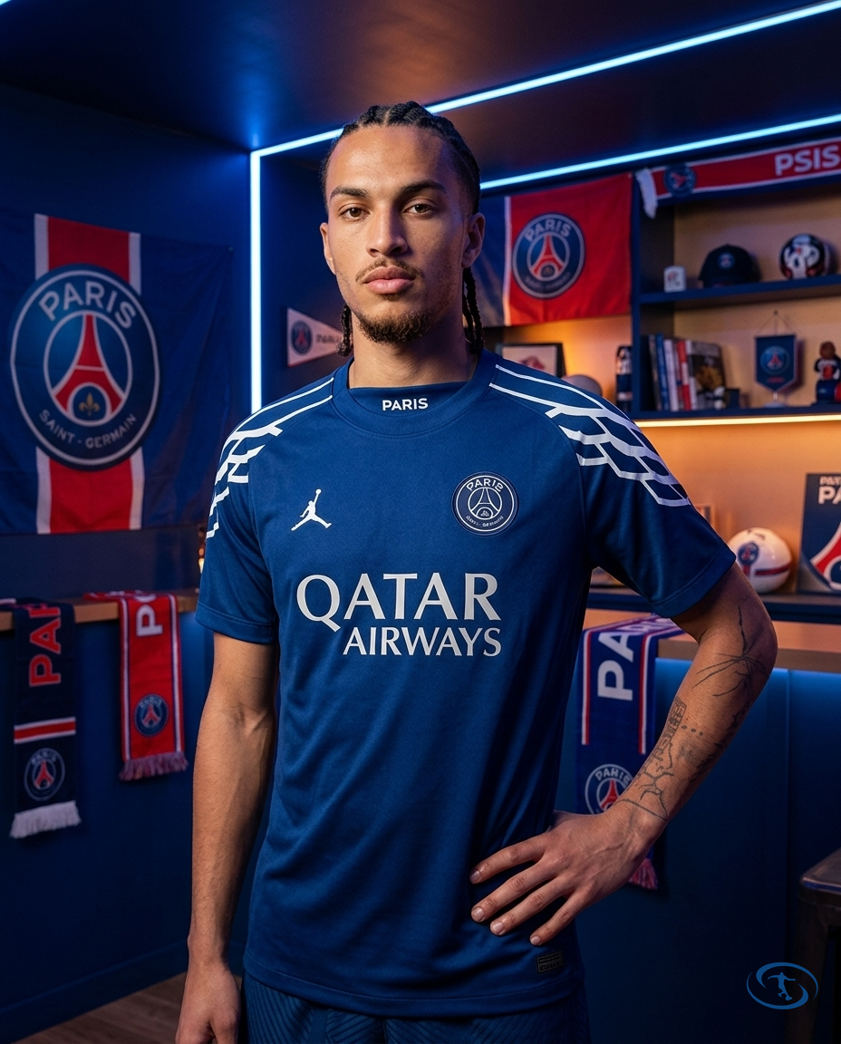 Camisa PSG Fourth 24/25 - Torcedor Nike Jordan Masculino - Azul - Front View | Sant Sport