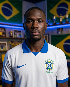 Camisa Seleção Brasileira Copa América 19/20 Torcedor Nike Masculina - Branco - Badge Close-Up | Sant Sport