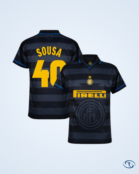 Inter Milan Away Retro Player  Number Shirt 1997-1998 (Retro Flock Printing) - Men's