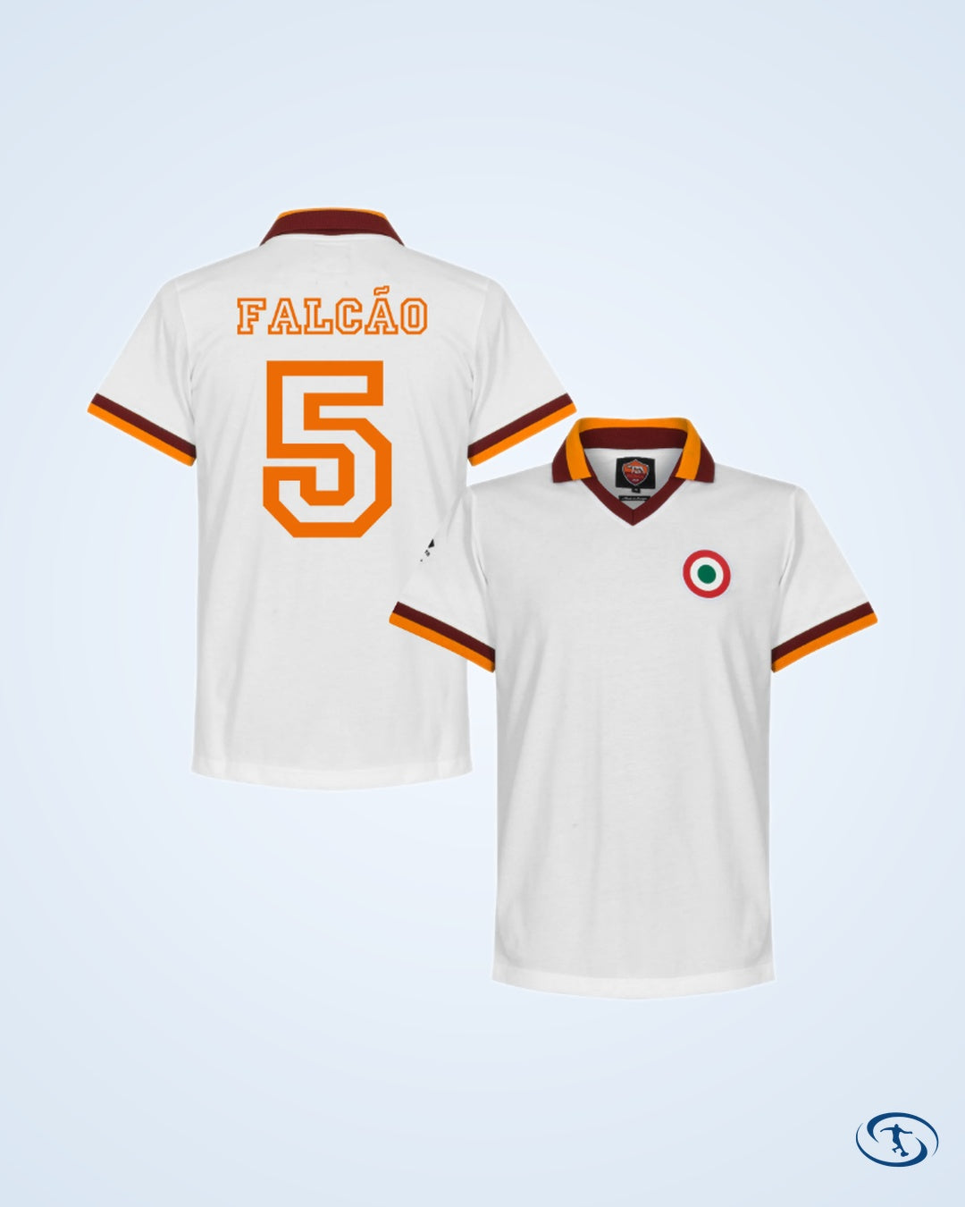 AS Roma Away Pruzzo 9 Retro Shirt 1980-1981 (Retro Flock Printing) - Men's