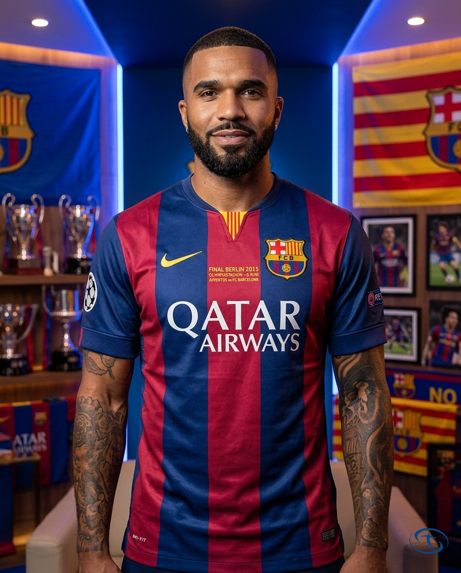 Camisa Barcelona Retrô 2014/2015 Torcedor Nike Masculina - Com Patchs - Front View | Sant Sport