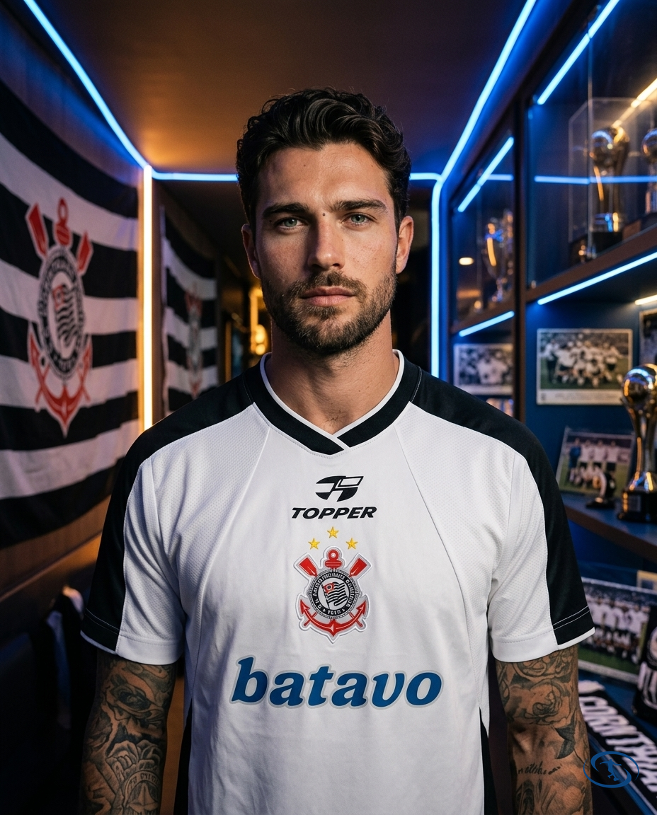 Corinthians Mundial Jersey Retro 2000 Men's - White - Badge Close-Up | Sant Sport