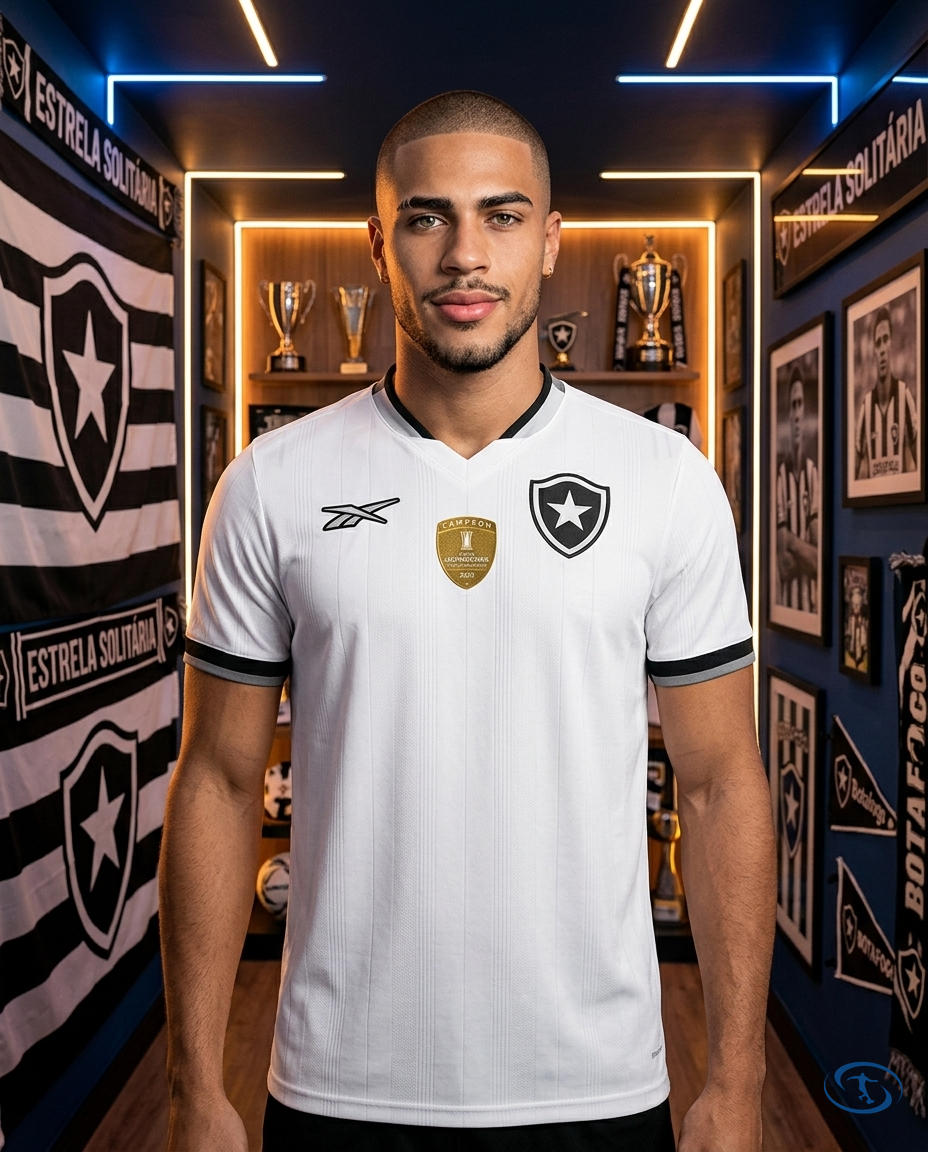 Camisa Botafogo Third III Com Patch Libertadores 2024/25 - Torcedor Reebok Masculino - Branco - Front View | Sant Sport