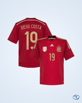 Spain Home Diego Costa Shirt 2014 2015 - Men's
