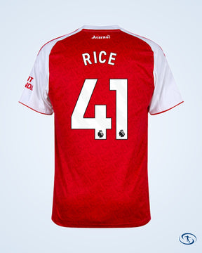 Arsenal Home Rice 41 Shirt 2025-2026 (Premier League)