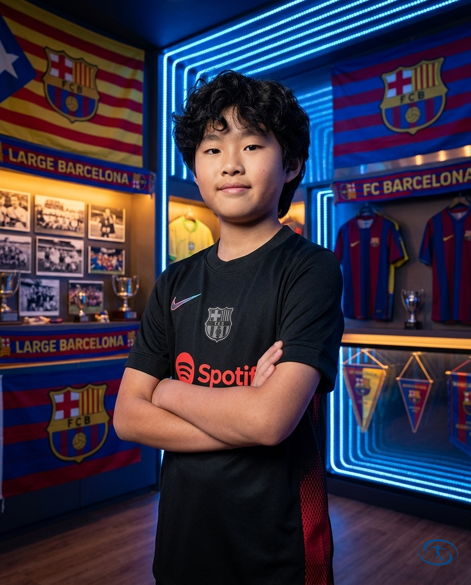 Conjunto Infantil Barcelona Away 24/25 Nike - Preto - Side View | Sant Sport