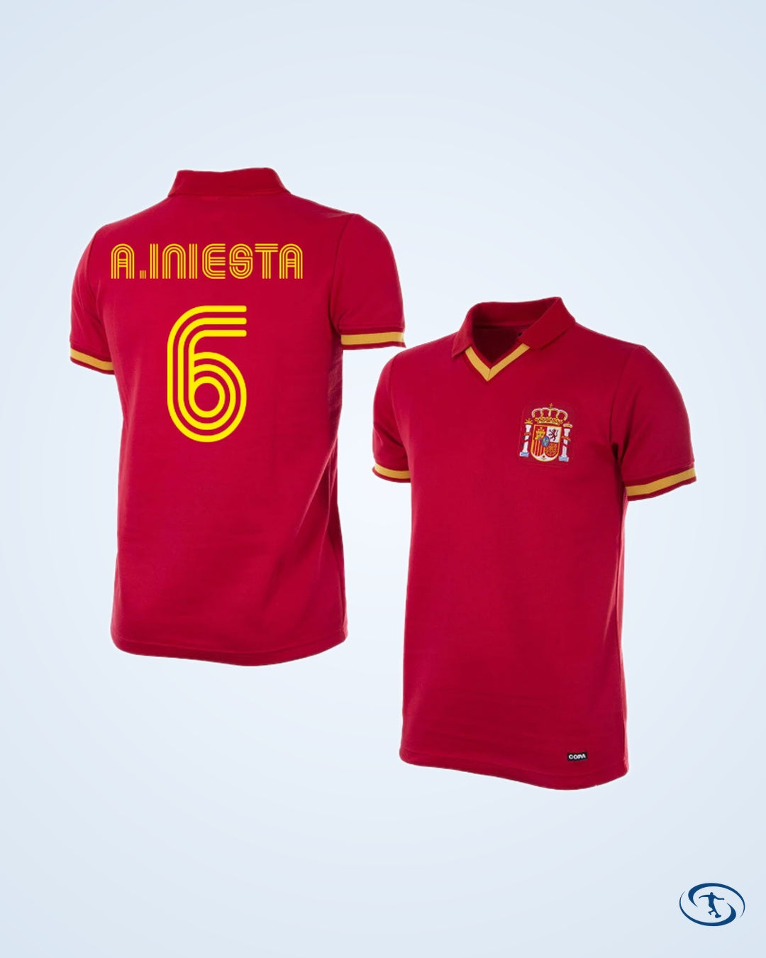 1988 Spain Retro Shirt + Raul 7 (Fan Style) - Men's