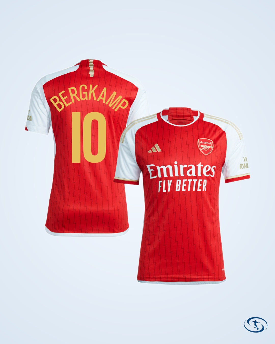 Arsenal Home Bergkamp 10 Shirt 2023-2024 (Legend Printing) - Men's