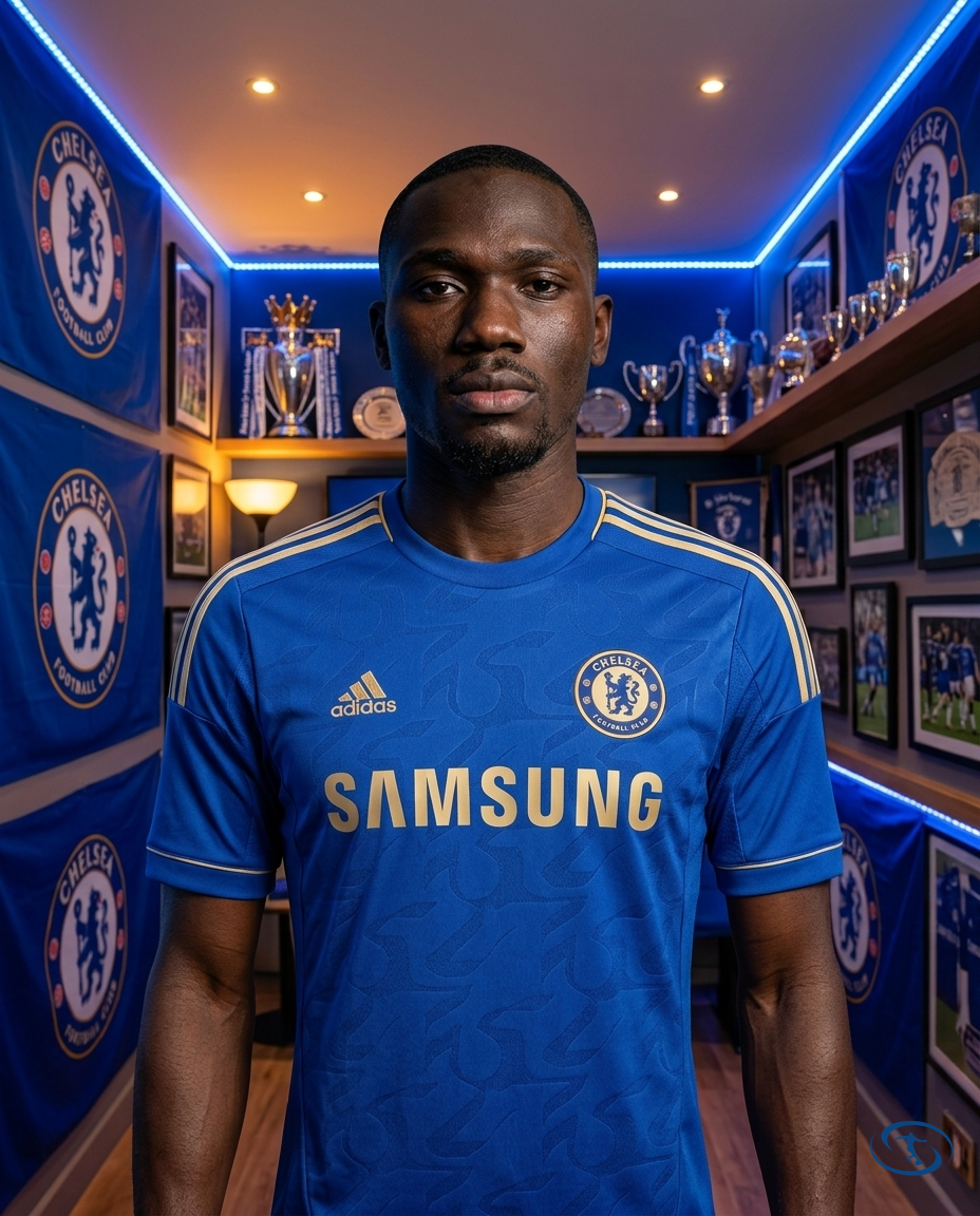 Camisa Chelsea Home Retrô 2012/13 Torcedor Adidas Masculina - Azul e Dourado - Front View | Sant Sport