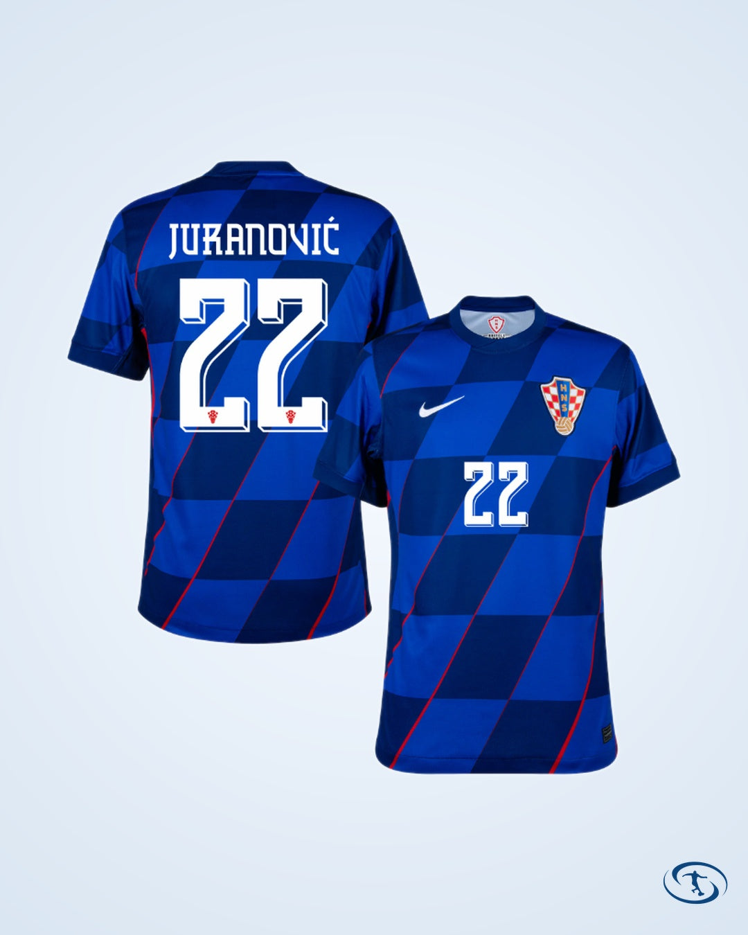 Croatia Away Player Number Shirt 2024-2025 (Official Printing) - Men's