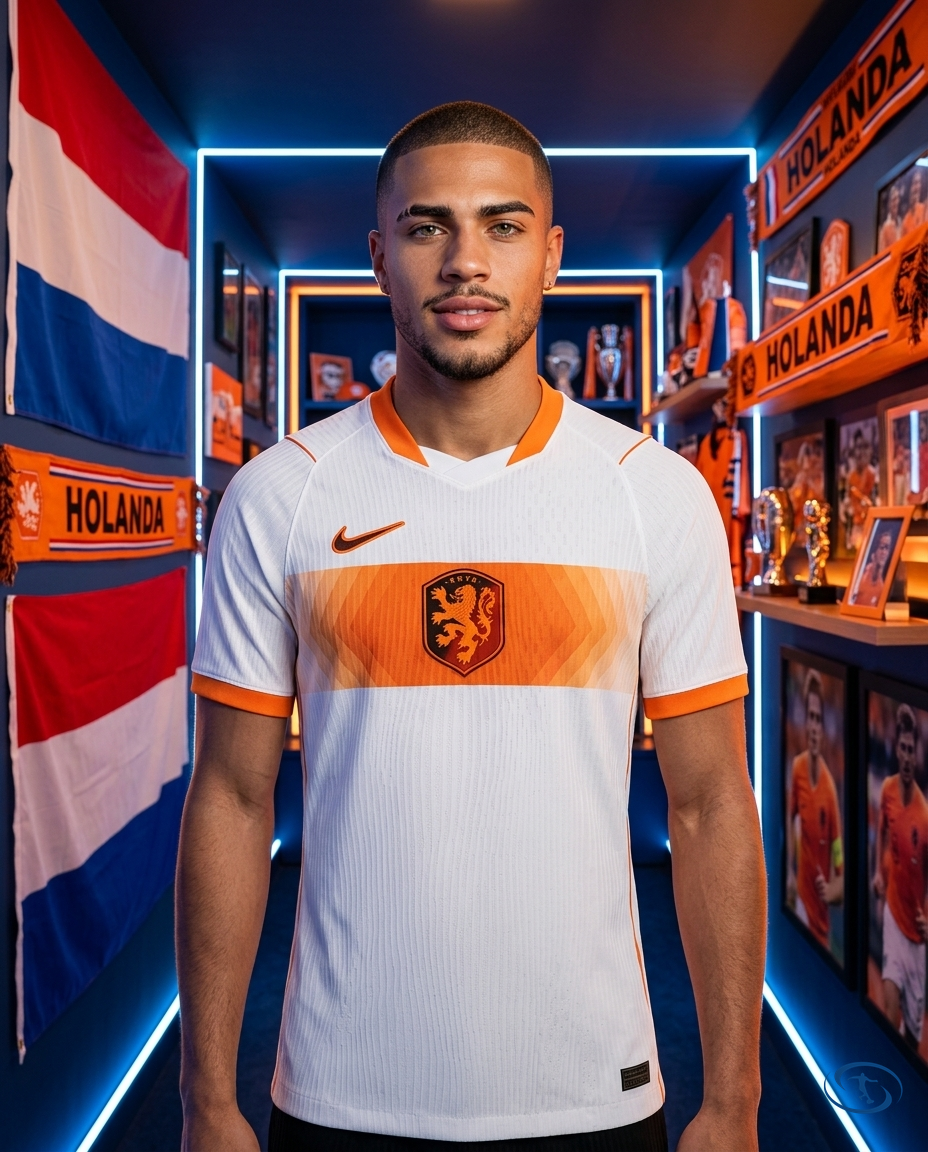 Camisa Holanda Away 2026/27 Jogador Nike Masculino - Branco - Front View | Sant Sport