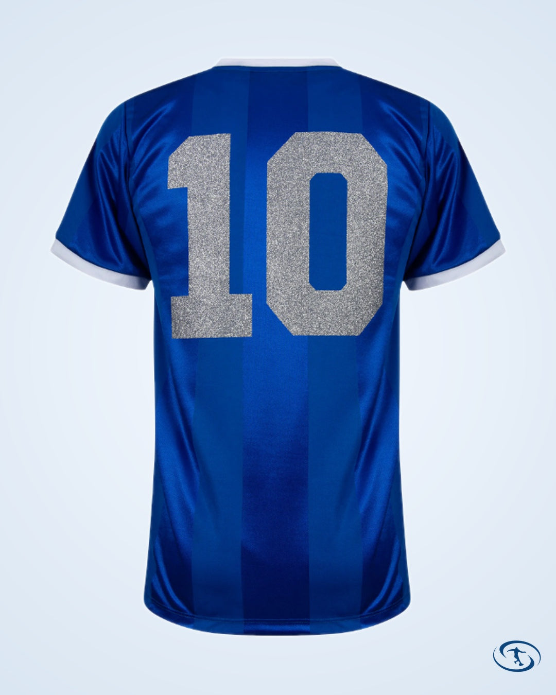 Argentina Away Retro No.10 (Maradona) Shirt 1986 (Retro Glitter Printing) - Men's