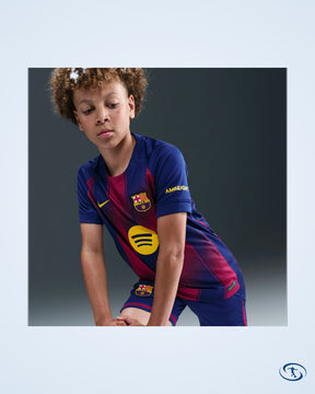 Barcelona Home KIDS Shirt 2025-2026 Fan Version (Champions League Options) - Kids
