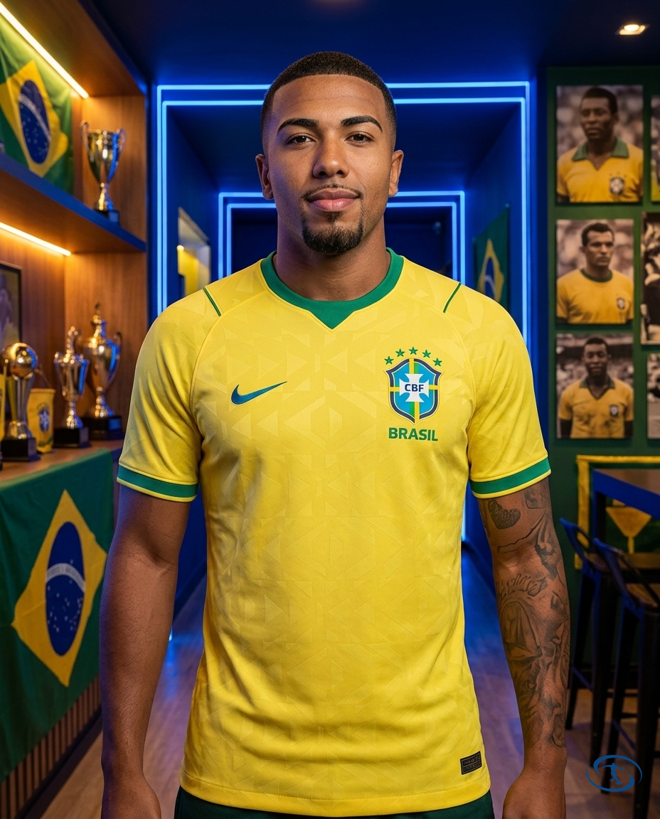 PRONTA ENTREGA - Kit 3 Camisas Brasil Home 2026/27 Jogador Nike Masculino - Amarelo - Front View | Sant Sport