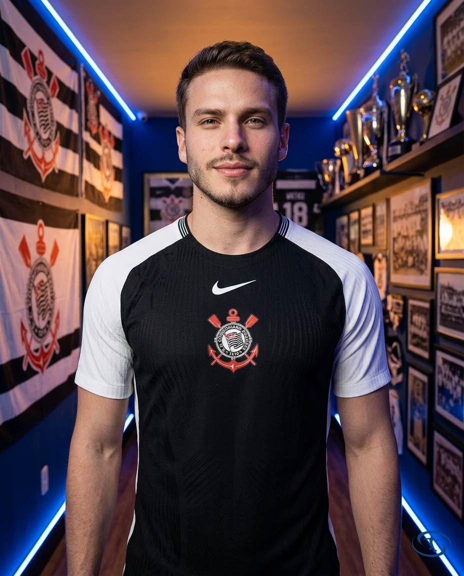Corinthians Jersey Away 2025/26 Player Version Nike Men's - Black - Front View | Sant Sport