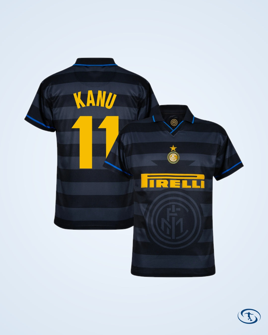 Inter Milan Away Retro Player  Number Shirt 1997-1998 (Retro Flock Printing) - Men's