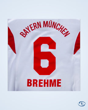 FC Bayern Munich Brehme 6 Retro Shirt 1987-88 (Retro Flock Printing) - Men's