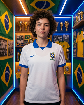 Camisa Seleção Brasileira Copa América 19/20 Torcedor Nike Feminina - Branco - Front View | Sant Sport
