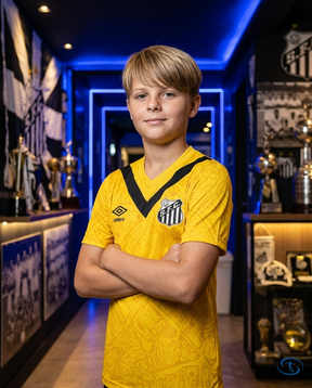 Santos Kids Kit Third 2024/25 - Umbro - Yellow - Side View | Sant Sport