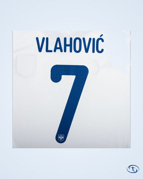 Serbia Away Vlahović 7 Shirt 2024-2025 (Official Printing) - Men's
