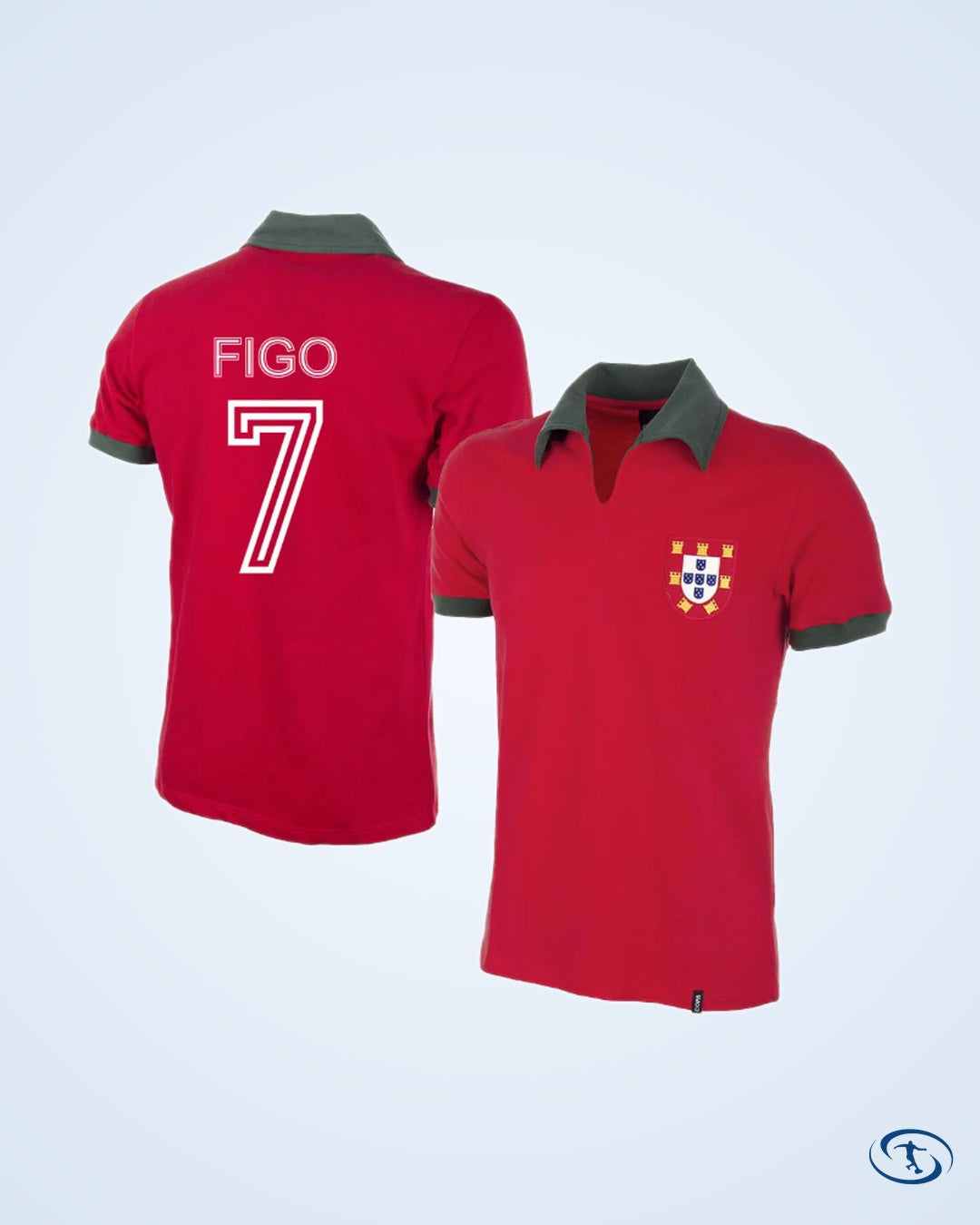 Portugal Home Retro Shirt 1972 (Aztec Flock Printing) - Players Men's