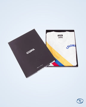 Colombia Home Retro Valderrama 10 Shirt 1972-1973 (Gallery Style Printing) - Men's