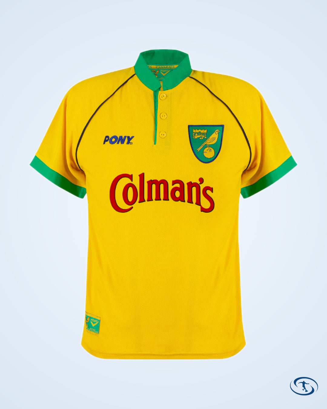 Pony Norwich City FC Home No.9 Retro Shirt 1997-1999 (Retro Flex Printing) - Men's | Sant Sport