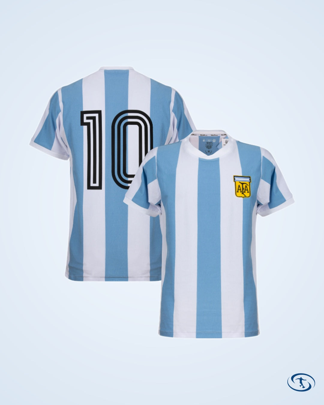 Argentina Home Retro No.10 (Kempes) Shirt 1978 (Retro Flock Printing) - Men's