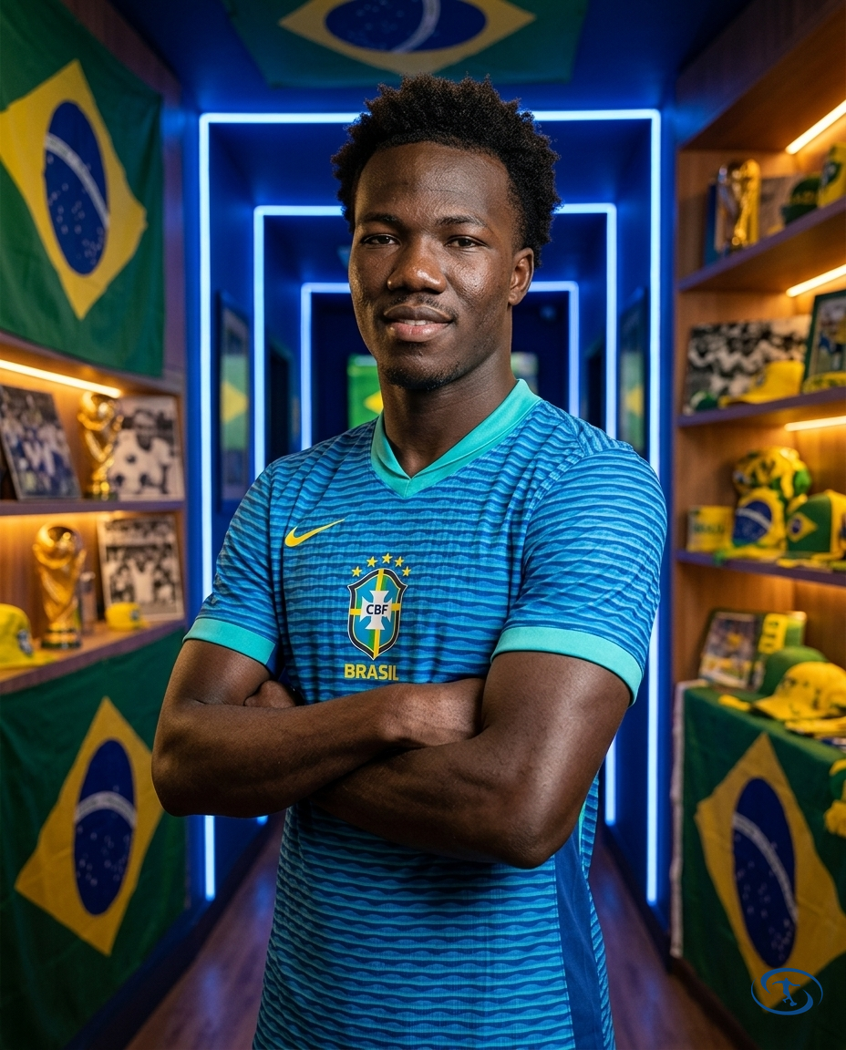 Camisa Brasil Away 24/25 - Jogador Nike Masculino - Azul - Side View | Sant Sport
