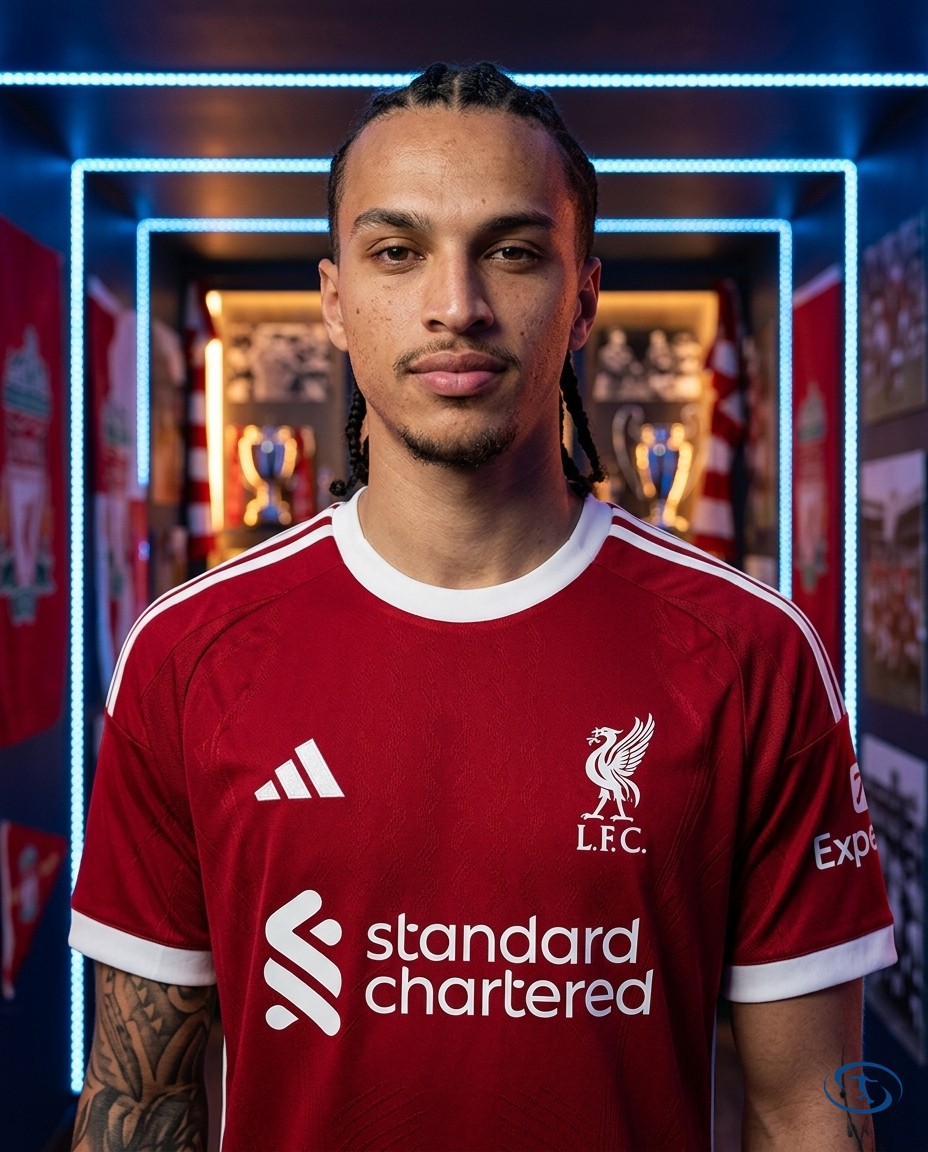 Camisa Liverpool Home 25/26 Jogador Adidas Masculino - Vermelho - Badge Close-Up | Sant Sport