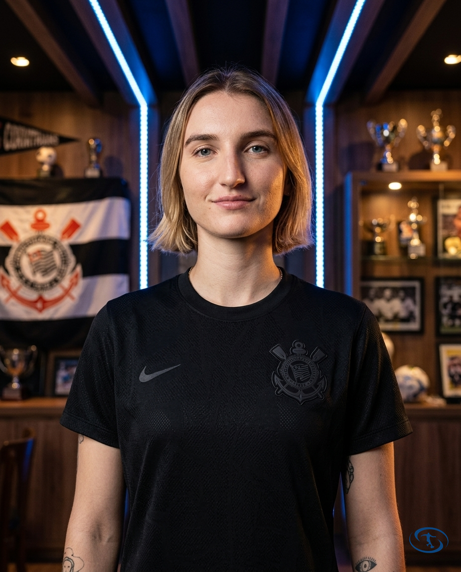 Corinthians Jersey Away 2024/25 Nike Women's - Black - Badge Close-Up | Sant Sport