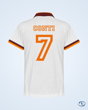AS Roma Away Pruzzo 9 Retro Shirt 1980-1981 (Retro Flock Printing) - Men's