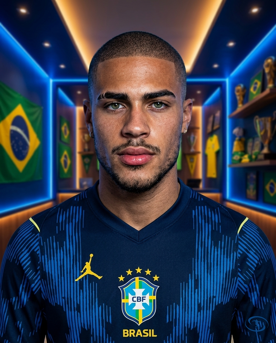 PRONTA ENTREGA - Camisa Brasil Away 2026/27 Torcedor Nike Masculino - Azul - Badge Close-Up | Sant Sport